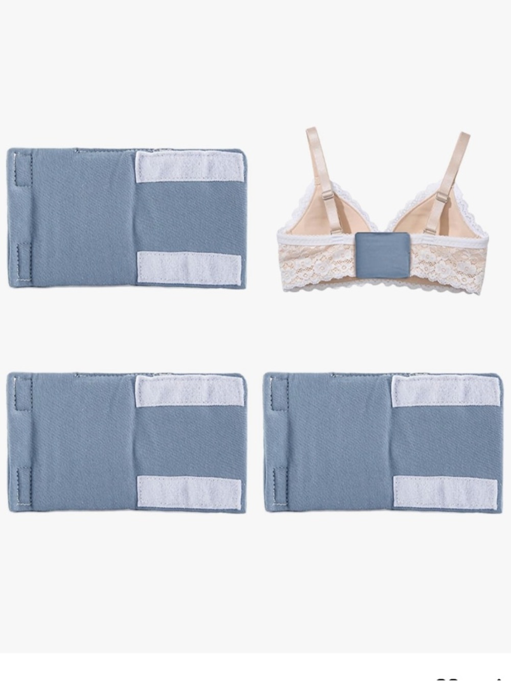 3-Pack Breathable Cotton Bra Hook Covers | Soft Back Strap Pads